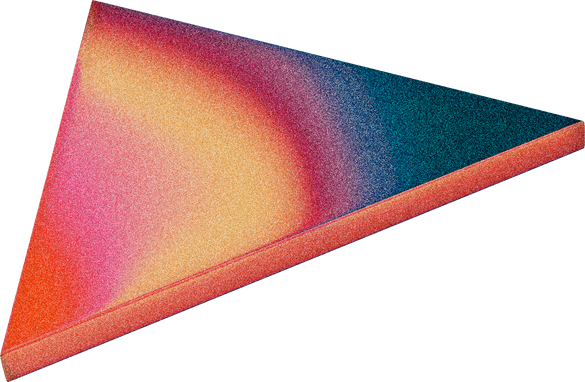 Elevated 80's Deco Gradient Triangle